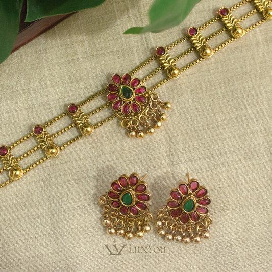 NBA 024 Chocker with Earrings