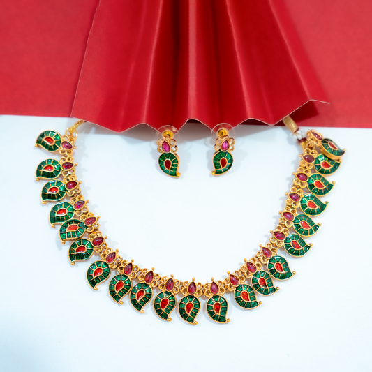 NBCA 013 Fusion Palakka Neckpiece with Earrings