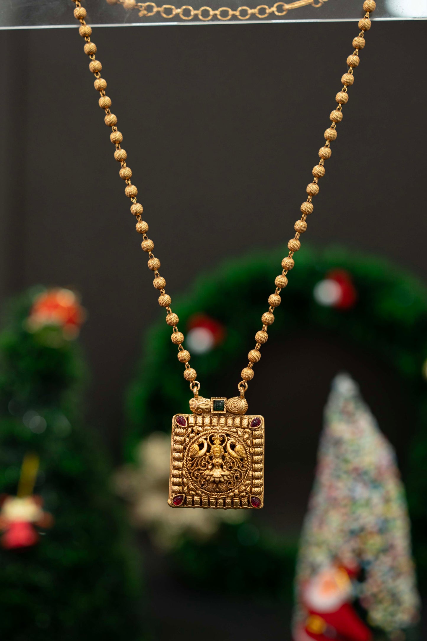 NBCA 007 Double side Pendant Chain with Earrings